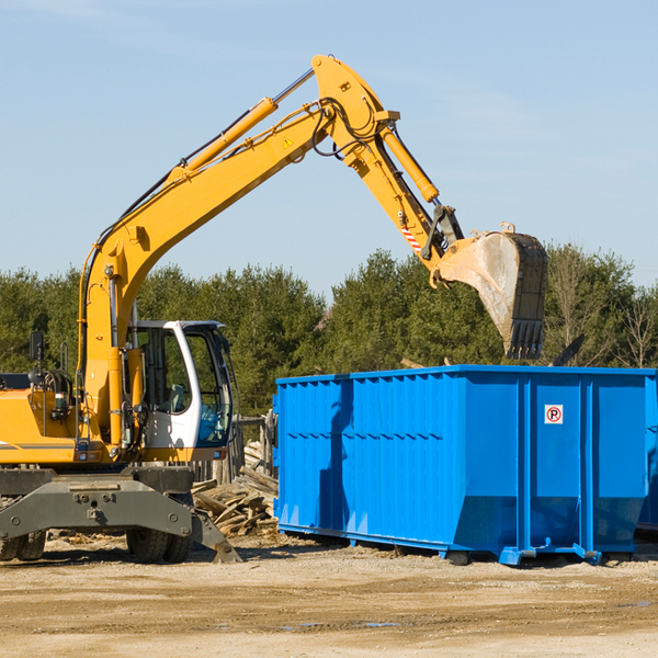 are there any restrictions on where a residential dumpster can be placed in Falcon Mesa Texas